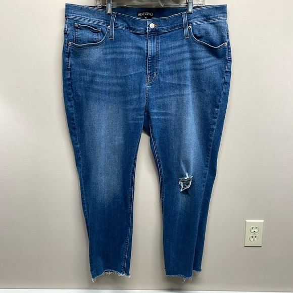 J. Crew Mercantile Skinny Jeans Raw Hem Style D401813 Size 35 - Picture 1 of 15